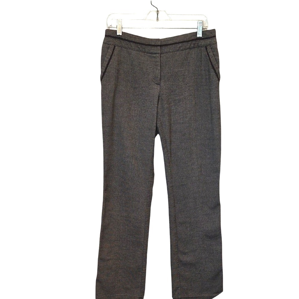 Conrad C Collection Stretch Herringbone Gray Career Pants Trousers Size‎ 6